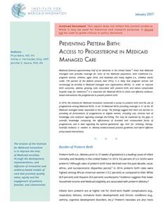 Report: Preventing Pre-Term Birth: Access to Progesterone in Medicaid Managed Care Report