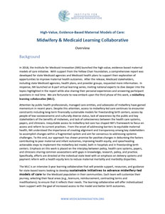 Overview: Learning Collaborative on Midwifery-Led Care in Medicaid