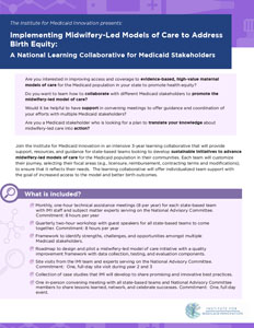 Informational Flyer: Learning Collaborative on Midwifery-Led Care in Medicaid