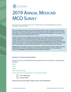 2019 Medicaid MCO Survey Instrument