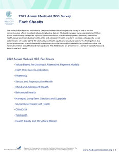 2022 Annual Medicaid MCO Survey Fact Sheets