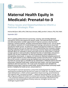 Issue Brief: Maternal Health Equity in Medicaid:  Prenatal-to-3